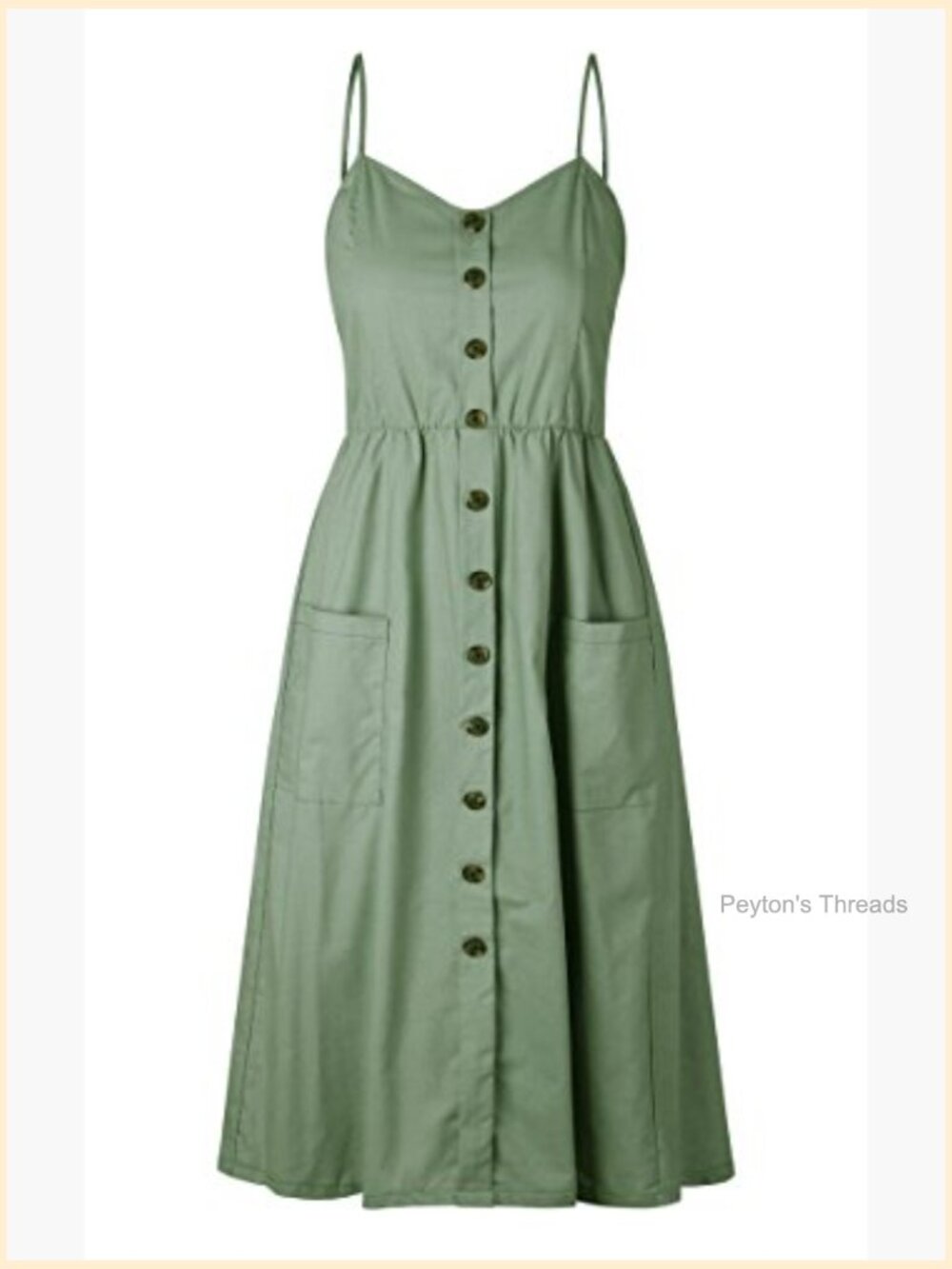 Sleeveless V-Neck Floral Button Down Swing Midi Dress - Picture 4 of 7